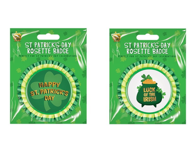 Wholesale St Patricks Day rosette Badge