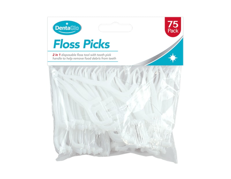 Dental Floss Toothpicks - 75 Pack