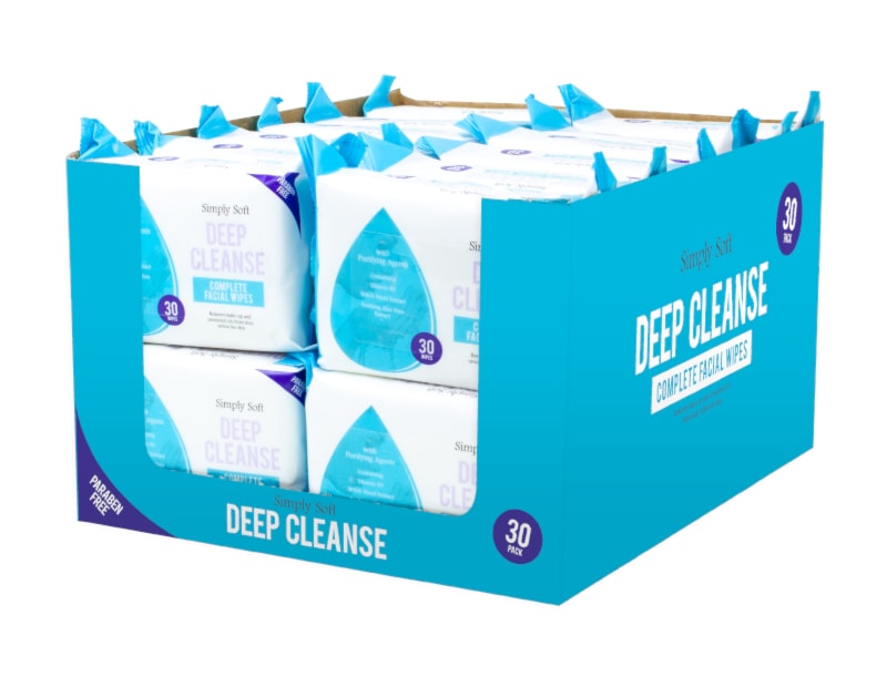 Deep Cleanse Facial Wipes - 30 Pack