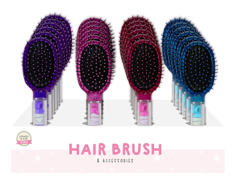 Hair Brush with Hair Accessories PDQ