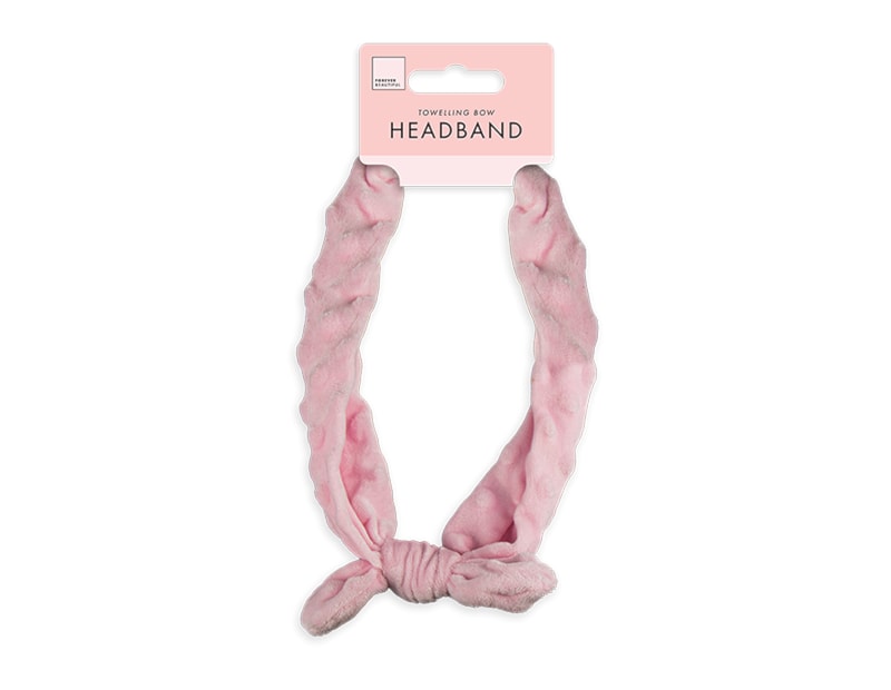 Wholesale Toweling Small Bow Wrap Headband