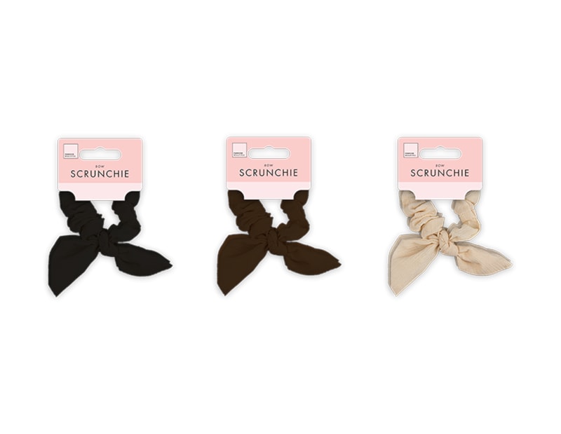 Wholesale Textured Fabric Scrunchie with Bow