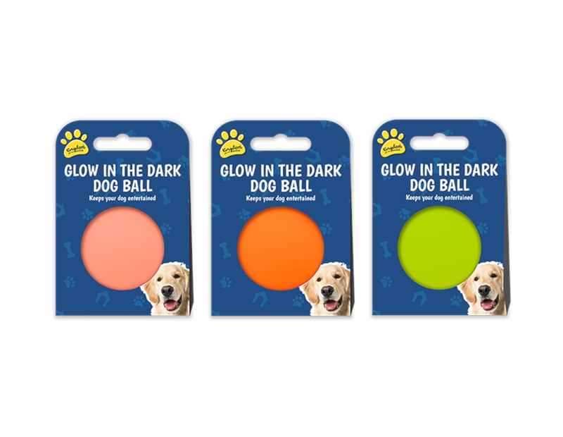 Wholesale glow in the dark dog ball