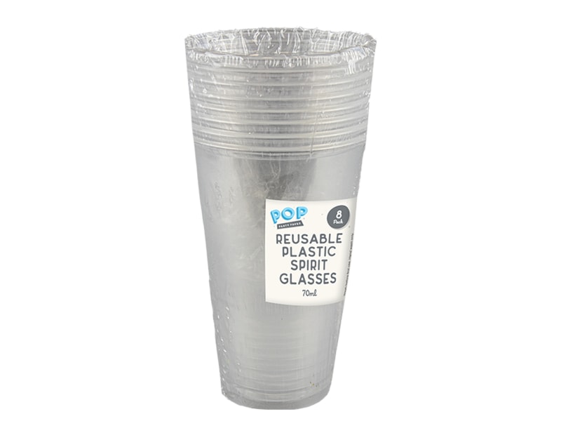 Wholesale Plastic Spirit Glasses 8pk