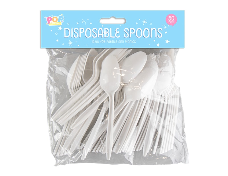 Wholesale Plastic Spoons 50pk