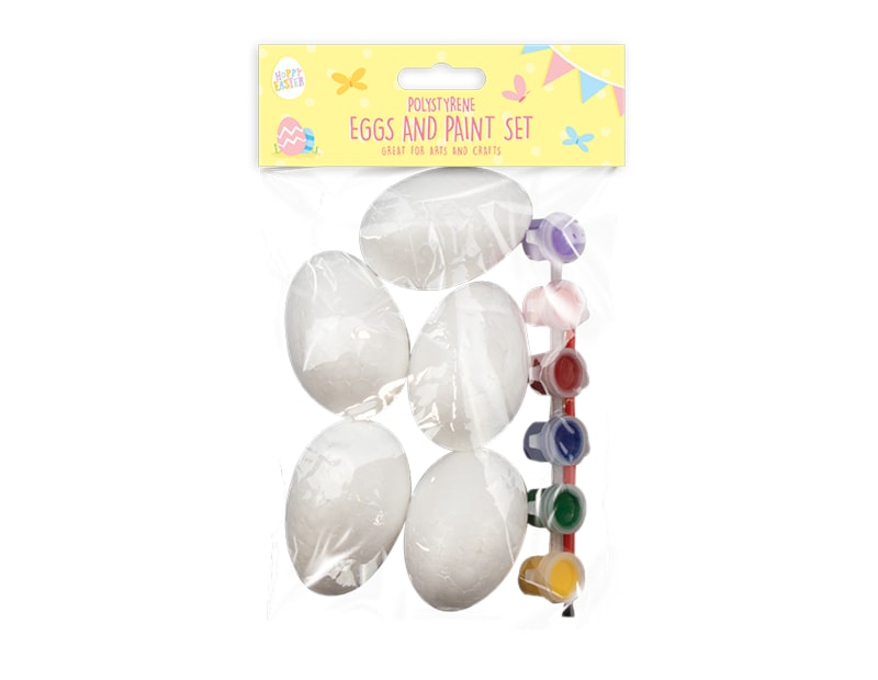 Wholesale Polystyrene Eggs & Paint set | Gem imports Ltd.