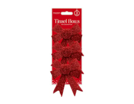 Wholesale Red Tinsel bows | Bulk Buy Christmas Decorations