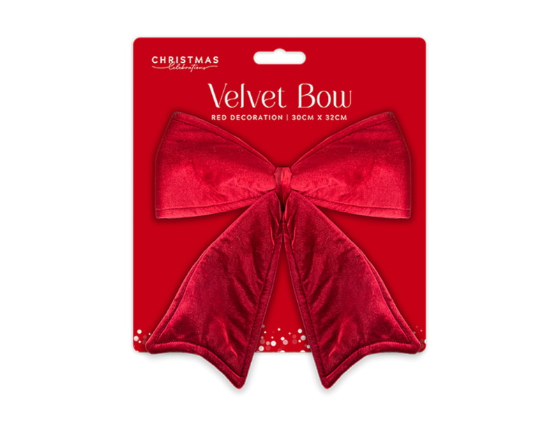 Wholesale Red Velvet Bow Decoration