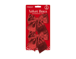 Wholesale Red Velvet Bows 15cm 2pk