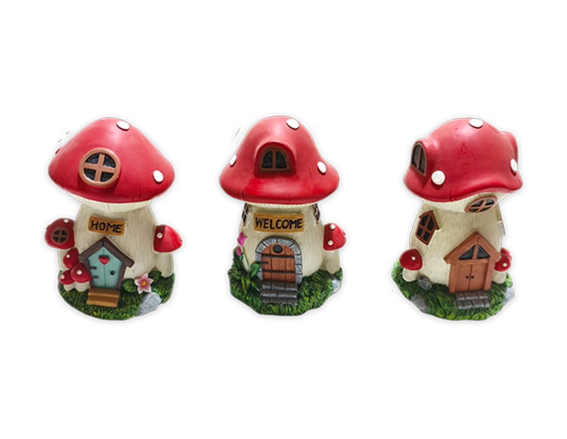 Wholesale Resin Mushroom House 17cm