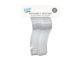 Wholesale Reusable Plastic Spoons 20pk