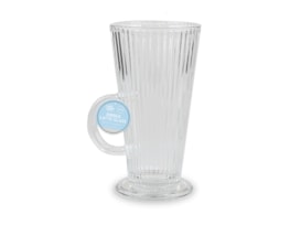 Wholesale Ribbed Latte Glass 300ml