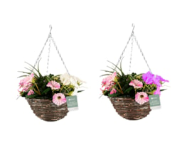 Wholesale Rounded Artificial Petunia Hanging Basket