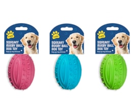 Wholesale Rubber squeaky rugby ball dog toy