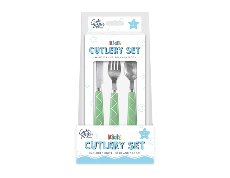 Wholesale Safari 3 Piece Cutlery Set PDQ