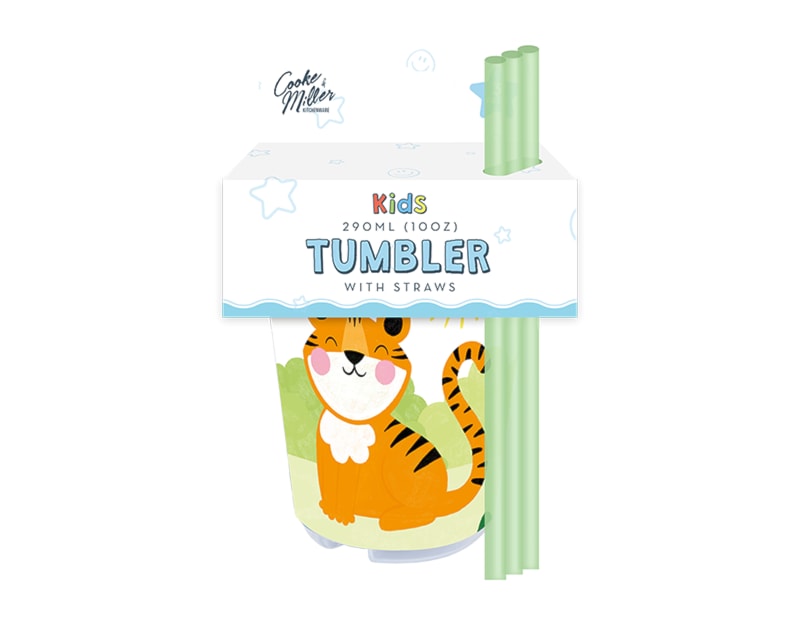 Wholesale Safari Tumbler with Straw 3pk