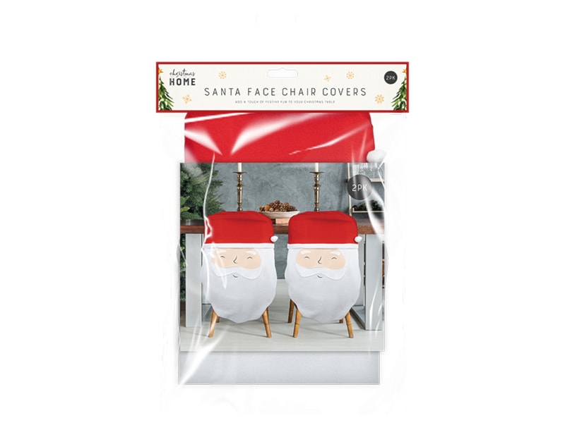 Wholesale Santa Face Chair Covers 2pk