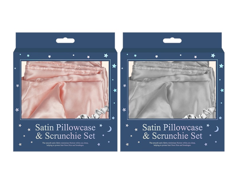 Wholesale Satin pillowcase & scrunchie set