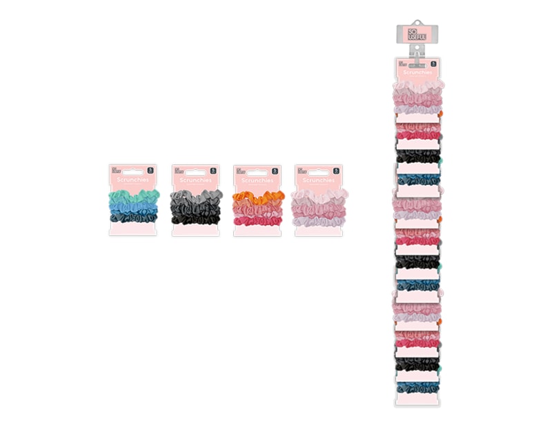 Wholesale Scrunchies 5pk With Clip Strip