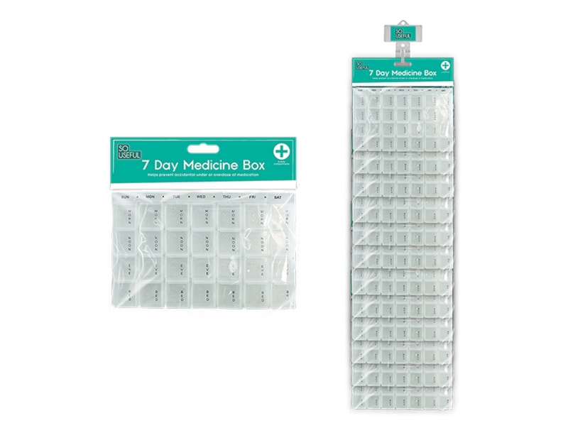 Wholesale Seven Day Pill Box With Clip Strip