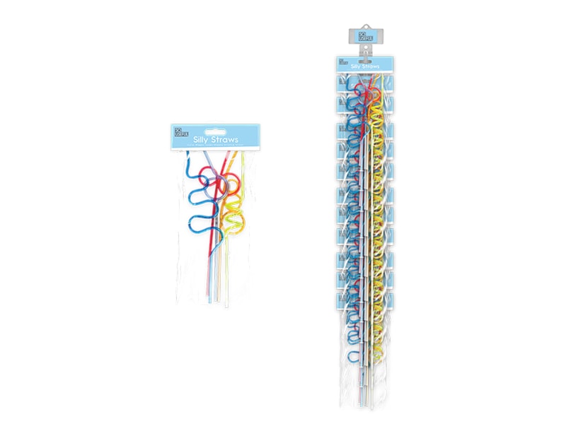 Wholesale Silly Straws 5pk With Clip Strip