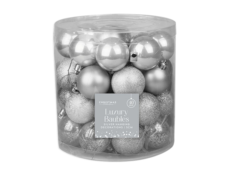 Wholesale Luxury assorted baubles 5cm - 40pk | Gem imports Ltd.