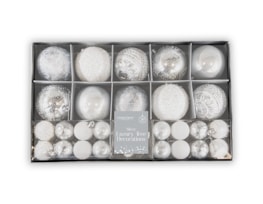 Wholesale Silver Luxury Tree Decorations 50pk