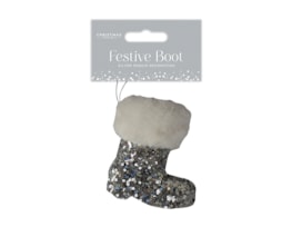 Wholesale Silver Sequin Boot Decoration