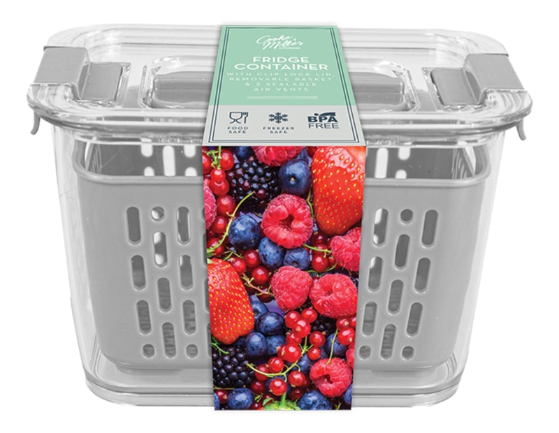 Wholesale Small Fridge Container with Removeable Basket