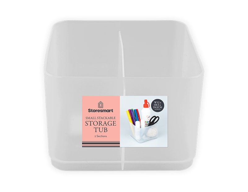 Wholesale Small Stackable 2 Section Storage Tub