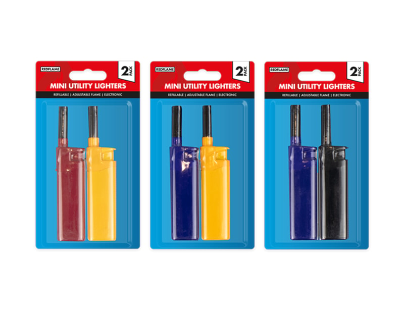 Wholesale Mini Electronic Utility Lighters 2pk