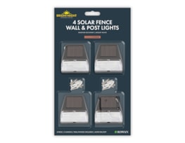 Wholesale Solar Powered Fence Wall and Post Light 4pk