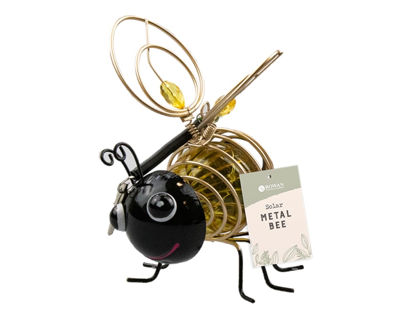 Wholesale Solar powered Metal Bee decoration | Gem imports Ltd.