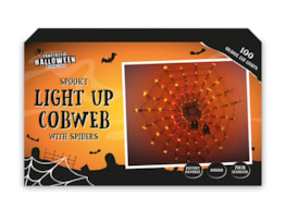 Wholesale Spooky Light Up Cobweb with Spiders