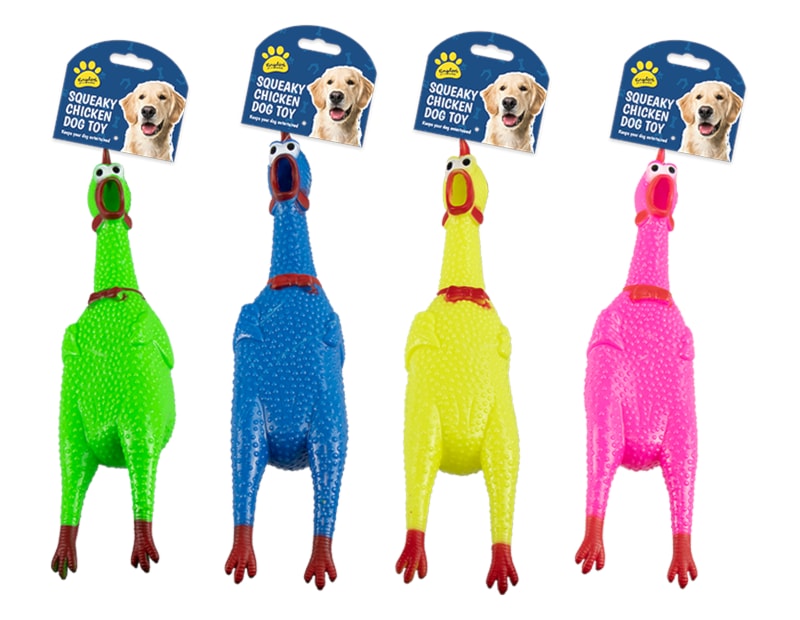 Squeaky Chicken Dog Toy