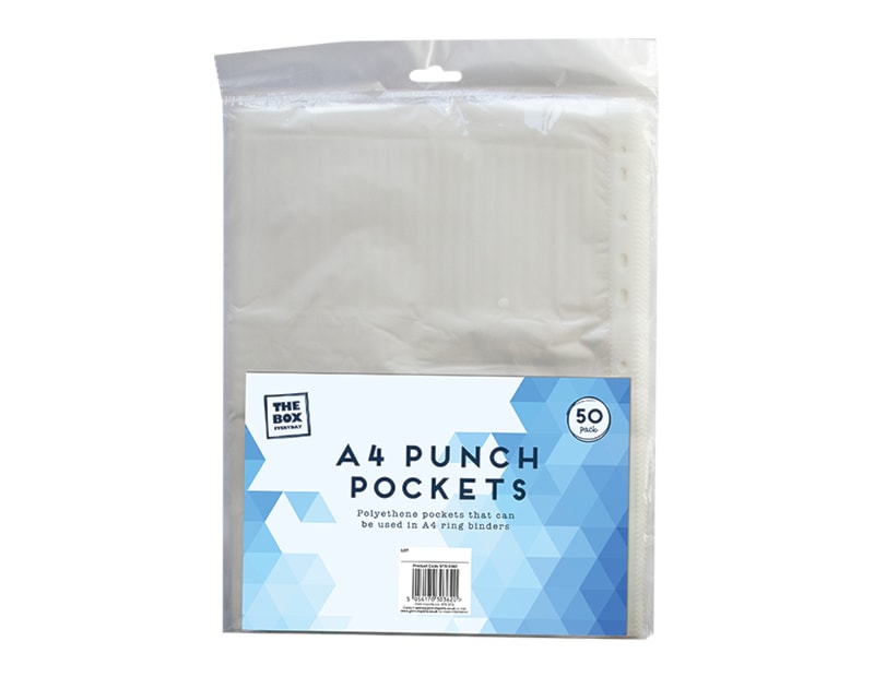 Wholesale A4 Punch Pockets