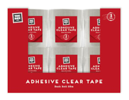 Wholesale Clear Adhesive Tape 3pk 25m