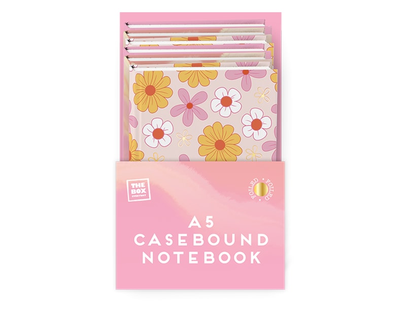 Wholesale A5 Foil Casebound Notebook PDQ