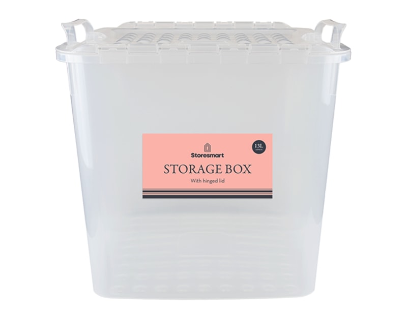 Wholesale Storage Box with Hinged Lid 25L