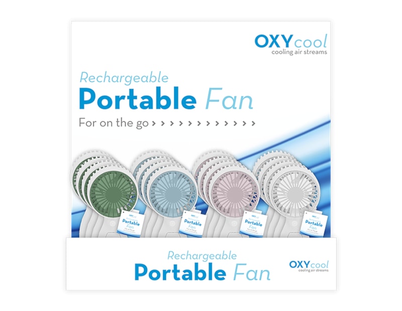 Wholesale Rechargeable Portable Fan PDQ