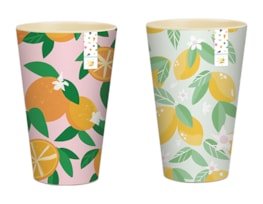 Summer Party Fruit Tall Printed Bamboo Tumbler