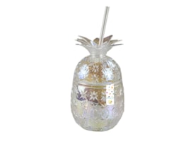 Wholesale Iridescent Pineapple Tumbler with Straw