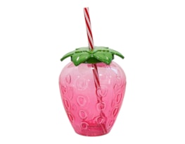 Wholesale Strawberry Cup with Straw