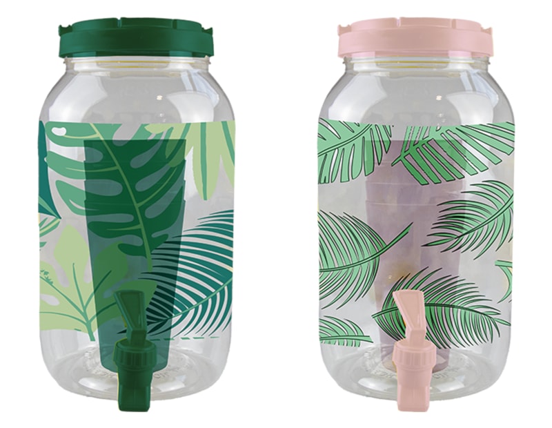 Wholesale Summer Party Leaf Drinks Dispenser with Tumblers