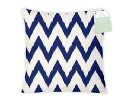 Wholesale Summer Zig Zag Navy Printed Water Repellent Outdoor Cushion