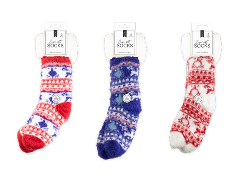 Wholesale Supersoft Printed Lounge Socks