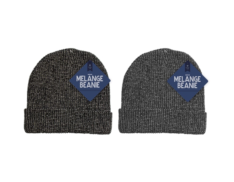 Wholesale Mens Melange Beanie Hat