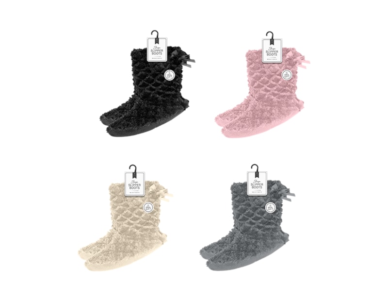 Wholesale Ladies Sherpa Slipper boots | Gem imports.