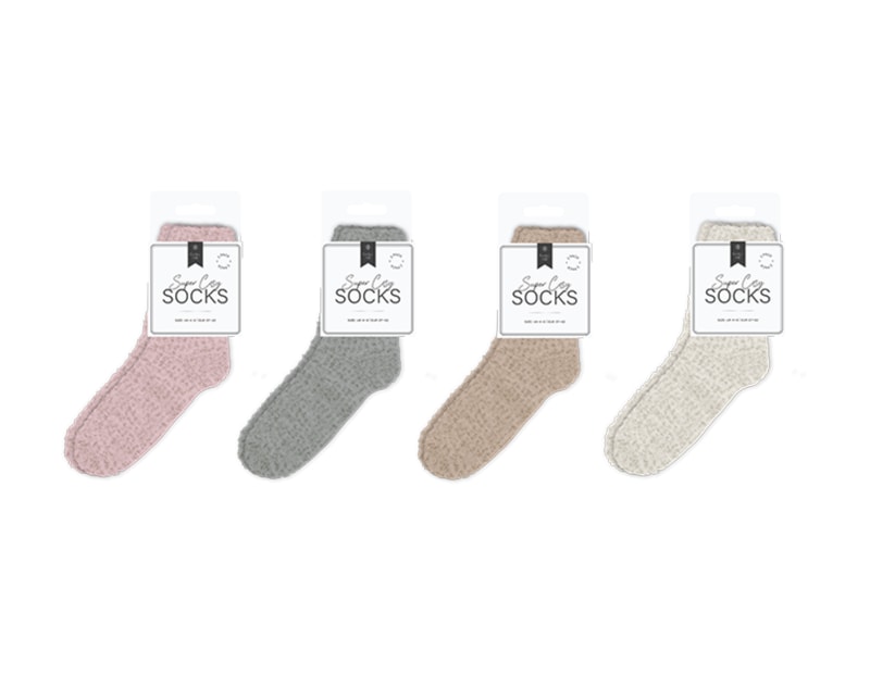 Wholesale Plain Cosy Socks 2pk