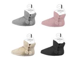 Wholesale Ladies Faux Fur Memory Foam Slipper Boots